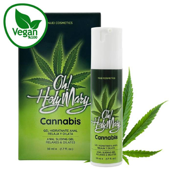 Żel do analu, na bazie wody z Cannabis CBD, łagodzący i rozluźniający, bez cukru, bez glutenu, 100% wegański, 50 ml