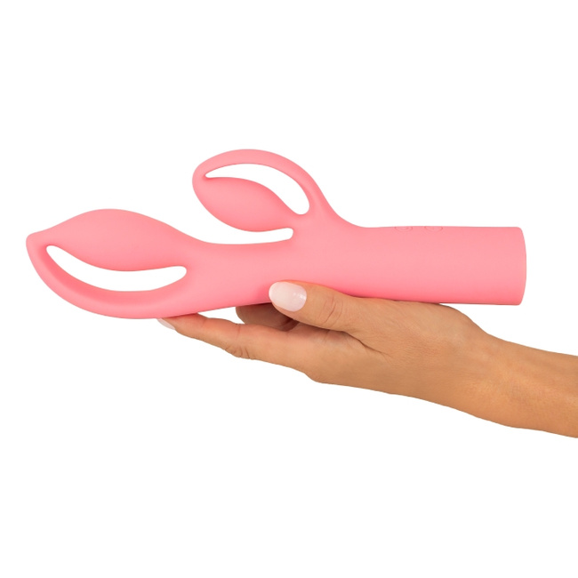 Królik Alicji – bajeczny elastyczny wibrator z królikiem do łechtaczki, 25 cm I wkładane 13,3 cm, silikon, IPX7