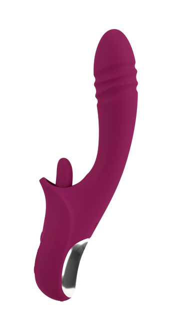 Purpurowy pieprznik – wibrator posuwisty do punktu G z liżącym królikiem do łechtaczki, 22,5 cm