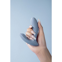 Wibrator spacerowy do punktu G i łechtaczki, sterowany smartfonem, na aplikację, 2 silniki, elastyczny, 10,5 cm / wkładane 9,2 cm, dildo Ø 3 cm, wodoodporny, płynny silikon