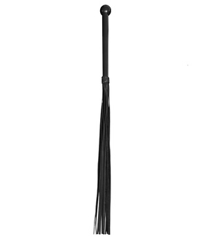 Pejcz skórzany z drewnianym uchwytem 75 cm