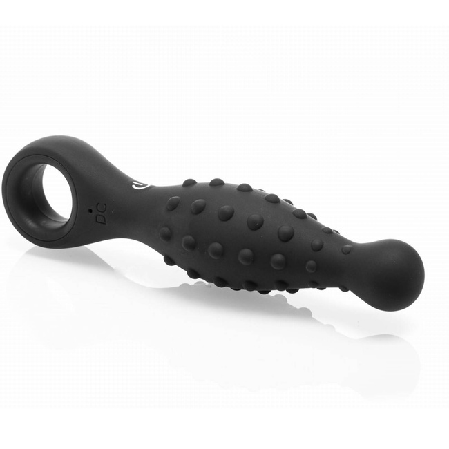 Wibrujący plug analny z wypustkami czarny