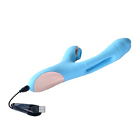 BLUE EUPHORIA – wibrator z ssącym króliczkiem i latającym języczkiem do pieszczenia punktu G i wnętrza pochwy, 999 kombinacji trybów pracy, 3 silniki, 25 cm, silikon