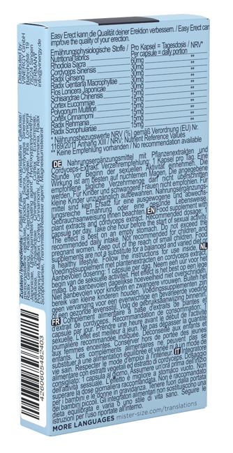 Suplement diety na potencję i erekcję. 11 składników aktywnych. 100% naturalny, wegański i halal