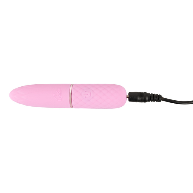 Liliowy prosty mini wibrator do kosmetyczki, do waginy i anusa, super silne wibracje, 10,5 cm, Cuties 5 generacji
