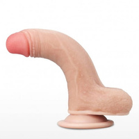 Prawdziwy penis! Dildo z przesuwaną skórą i przyssawką 17,5 cm