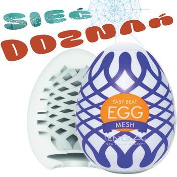 Sieć doznań - masturbator jajko Tenga EGG Mesh o frezowaniu w gęstej sieci, seria Wonder (REGULAR)