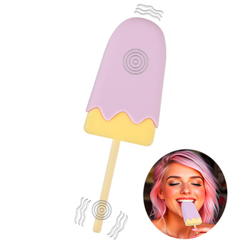 Słodkie wibracje – wibrator wibrujące lodów z punktowym stymulatorem patyczkiem i szeroką końcówką wibrującą