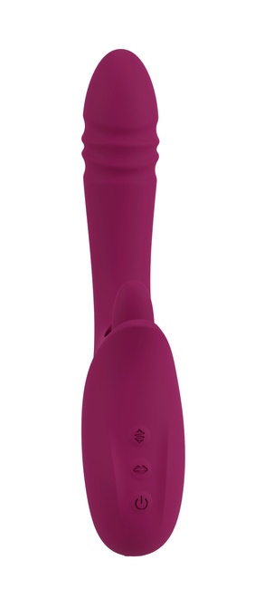 Purpurowy pieprznik – wibrator posuwisty do punktu G z liżącym królikiem do łechtaczki, 22,5 cm
