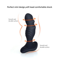 Tylne wejście - specjalnie profilowany silikonowy masażer prostaty z wygięta główka i fałdowaną powierzchnią na pilota