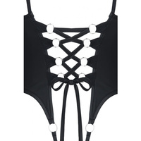 REJA - Czarne body - seksowna bielizna BDSM