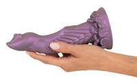 Zyfrik – złodziej rozkoszy. Fantasy dildo jak chochlik nie z tego świata. Silna przyssawka. Dł. 21,2 cm, wkładane 18 cm, Ø 4,9  cm