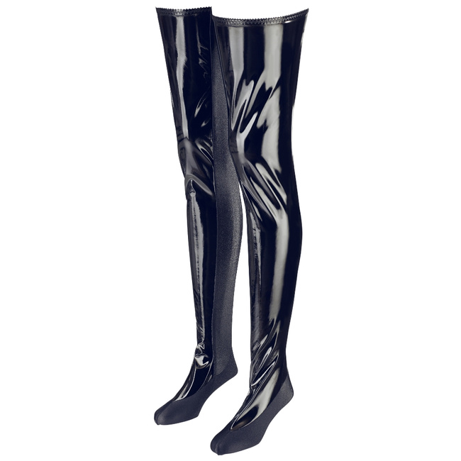 Buty kozaki do łóżka Black Level - Vinyl Bed Boots S/M