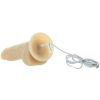 Posuwisto-rotujące dildo z przyssawką, wibrator do waginy i anusa, Platinum Cured Silicon, kolor czarny, 17,8 cm / 12 cm wkładane, rozmiar średni
