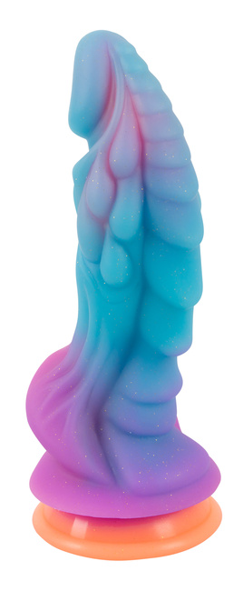Smok Fallurex. Fantasy dildo jak smok strażnik skarbu pożądania. Dł. 21,5 cm, wkładane 19 cm, Ø 7,3 cm