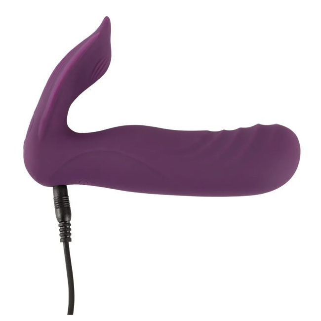 Purpurowa Promenada – wodoodporny wibrator spacerowy, domajtkowy na pilota.