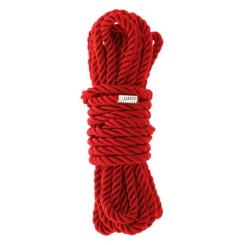 Jedwabista lina do bondage – shibari seria DELUXE czerwona 5 metrów BDSM