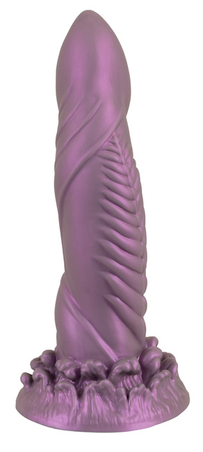 Zyfrik – złodziej rozkoszy. Fantasy dildo jak chochlik nie z tego świata. Silna przyssawka. Dł. 21,2 cm, wkładane 18 cm, Ø 4,9  cm