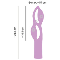Radość Migotki – bajeczny elastyczny grubiutki  wibrator z dwiema pętlami, 2 silniki, 24,8 cm I wkładane 16,5 cm, silikon, IPX7