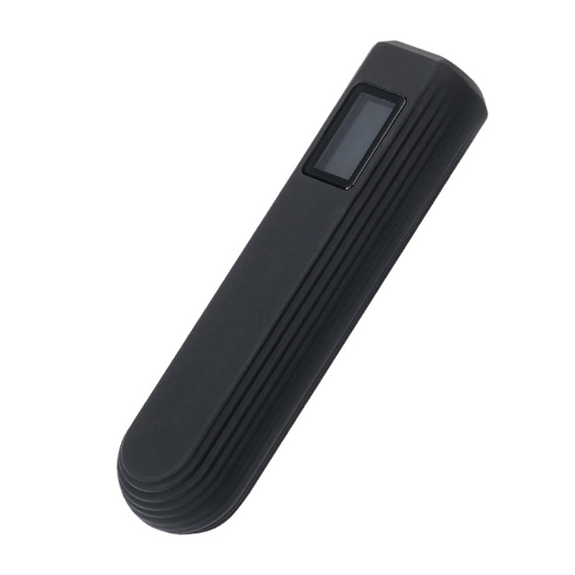 Sensual - Kuszący Tymek: lukusowy wibrator prosty, bullet z cyfrowym wyświetlaczem, do łechtaczki, sutków i całego ciała, hebanowa czerń, silikon, 12,9 cm
