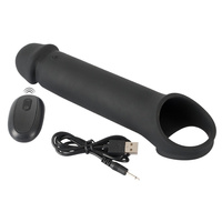 Wibrująca nakładka na penisa +8 cm z 10 trybami wibracji za pomocą bezprzewodowego pilota