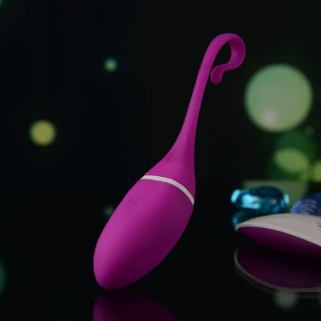 Wibrujące jajeczko spacerowe sterowane aplikacją Irena, purpurowe 7,5x3,5 cm