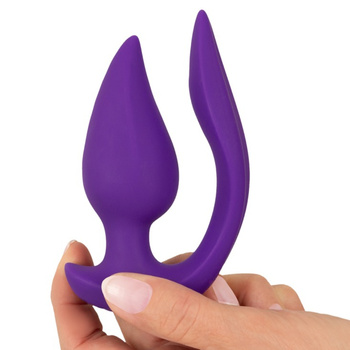 Uśmiechnięty wibrator spacerowy UNISEX analny do majtek, ze stymulacją krocza lub łechtaczki, na pilota, wodoodporny