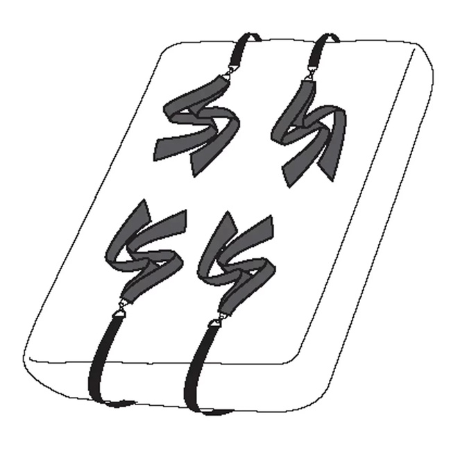 Satynowe zdobione elegancką koronką pasy do wiązania do łóżka BDSM