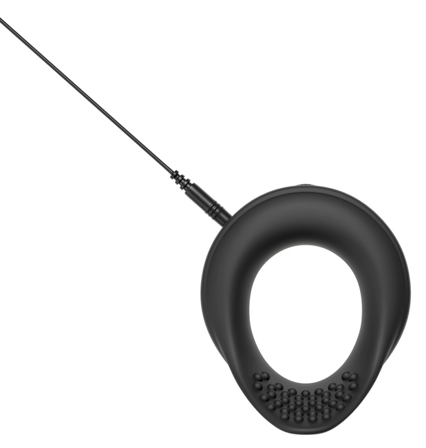Wibrujący pierścień ring erekcyjny stymulacją jąder, 2 generatory wibracji, silikon, wodoodporny IPX7, Ø 4 cm (rozciągliwe)