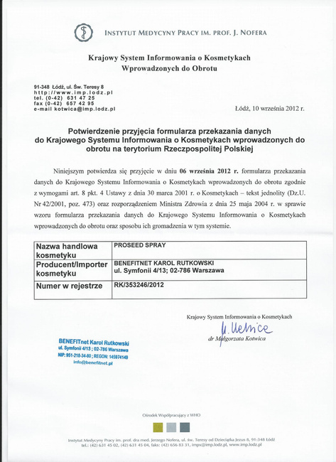 Idealna sprawność seksualna Proseed Spray – intymny płyn na erekcję dla mężczyzn 50 ml