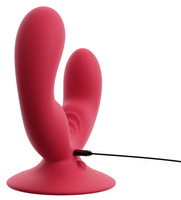 Uśmiechnięty wibrator waginalno-analny z przyssawką, 9 trybów wibracji, wodoodporny, silikon