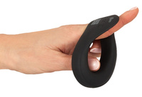 Wibrujący pierścień ring erekcyjny stymulacją jąder, 2 generatory wibracji, silikon, wodoodporny IPX7, Ø 4 cm (rozciągliwe)