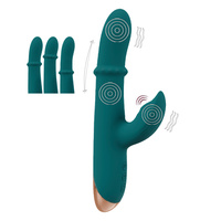 Wibrator z wędrującym pierścieniem i króliczkiem ze stymulacją pulsacyjną, 22,7 cm, silikon, 3 silniczki