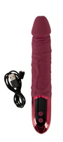 Naturalny wibrator silikonowy, wibrujące dildo, 12 trybów wibracji, ładowanie USB