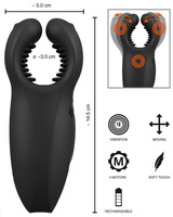 Różdżka męska z wibracjami i ruchomymi skrzydłami od Rebel