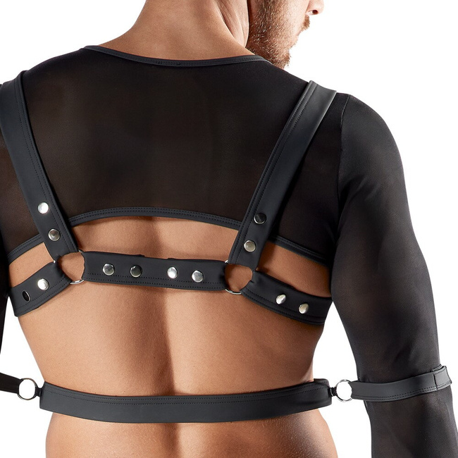 3-częściowy zestaw do soft bondage. Crop top + uprząż na piersi + jock SVEN