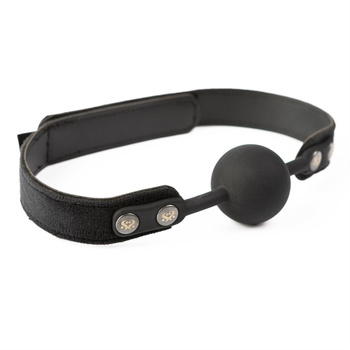 Miękki silikonowy pasek z knebelem kulkowym SEI MIO, soft BDSM, bondage