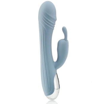 Luksusowy wibrator z króliczkiem z uszami (niebieski)