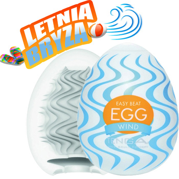 Letnia bryza - masturbator jajko Tenga EGG Wind o frezowaniu jak powiewy łagodnego wiatru, seria Wonder (REGULAR)