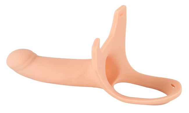 Pusty w środku strap-on z silikonu +5 cm