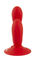 Uśmiechnięty wibrator waginalno-analny z przyssawką, 9 trybów wibracji, wodoodporny, silikon