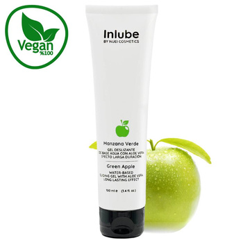 Żel wodny lubrykant ZIELONE JABŁUSZKO do seksu do masażu z aloesem jedwabista formuła wegański 100 ml
