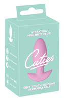 Wibrujący pieszczoch analny Cuties. Gładki, o zmiennej grubości, , kolor różowy, silikon