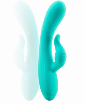 Długi, wodoodporny wibrator ze stymulatorem clitoris