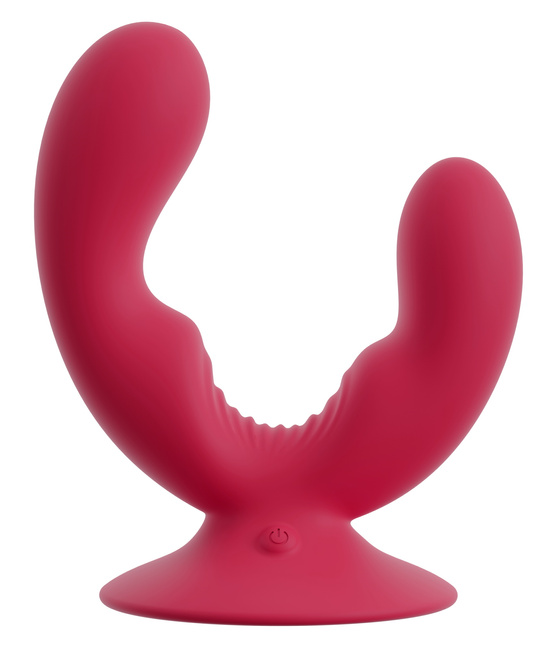 Uśmiechnięty wibrator waginalno-analny z przyssawką, 9 trybów wibracji, wodoodporny, silikon