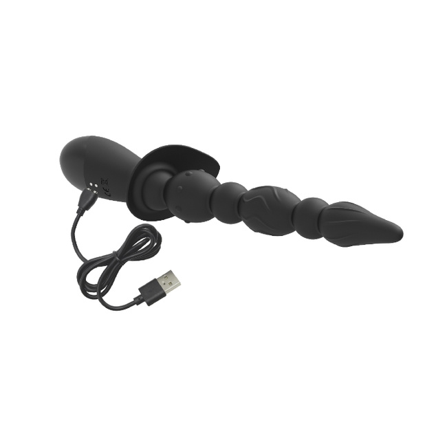 Tylne wejście –  kulkowy wibrator analny, 3 silniki, silikon, 26,2 cm / 18,8 cm wkładane, wodoodporny IPX7, ZENN