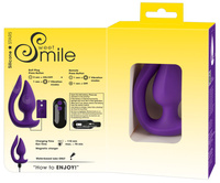 Uśmiechnięty wibrator spacerowy UNISEX analny do majtek, ze stymulacją krocza lub łechtaczki, na pilota, wodoodporny