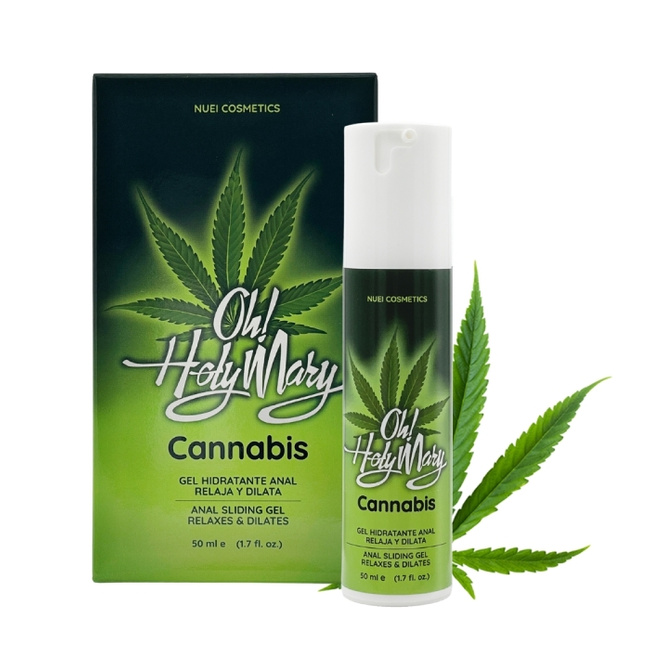 Żel do analu, na bazie wody z Cannabis CBD, łagodzący i rozluźniający, bez cukru, bez glutenu, 100% wegański, 50 ml