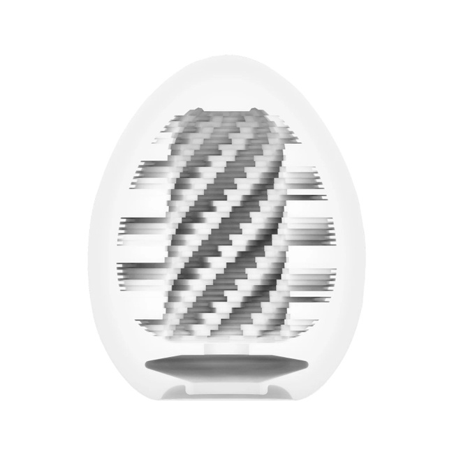 Rollercoster - masturbator jajko Tenga EGG Spiral o wewnętrznej powierzchni pokrytej spiralnymi frezami, seria Hard Boiled (STRONGER)
