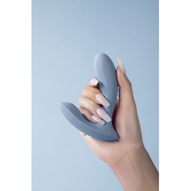 Wibrator spacerowy do punktu G i łechtaczki, sterowany smartfonem, na aplikację, 2 silniki, elastyczny, 10,5 cm / wkładane 9,2 cm, dildo Ø 3 cm, wodoodporny, płynny silikon